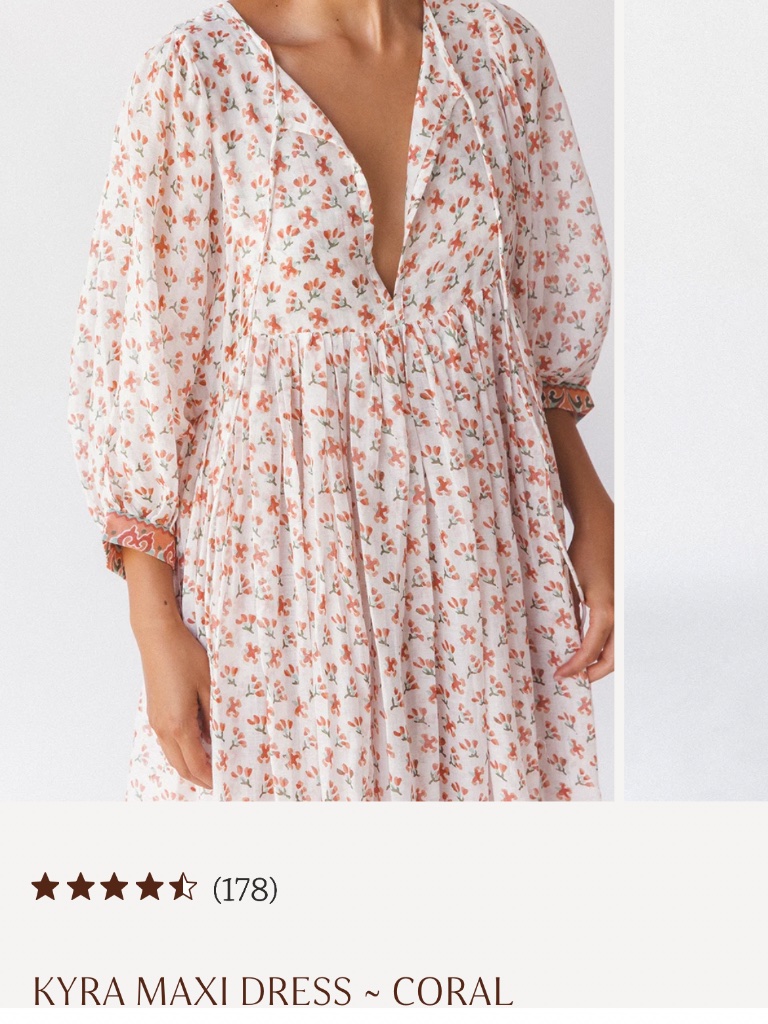 Kyra Maxi Dress Coral Daughters Of India — image 4 of 4